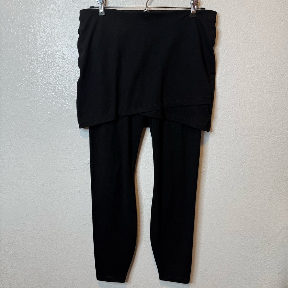Cabi Black Skirted Leggings M’Leggings Athletic Athleisure Yoga Dance Size Small